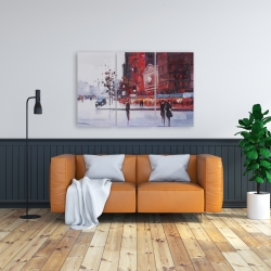 Canvas 24 x 36 - Black and red street scene