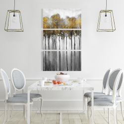 Toile 24 x 36 - Forêt abstraite jaune