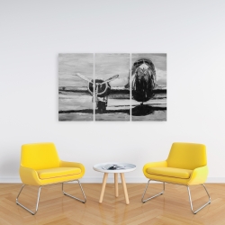 Toile 24 x 36 - Avion en tons de gris