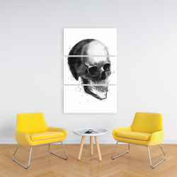 Toile 24 x 36 - Crâne noir et blanc