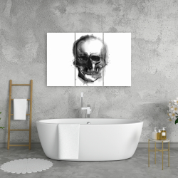 Toile 24 x 36 - Crâne foncé aquarelle