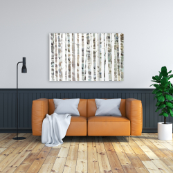 Toile 24 x 36 - Forêt de bouleaux à l'aquarelle