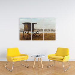 Canvas 24 x 36 - Newport beach lifeguard tower
