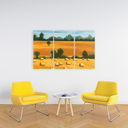 Canvas 24 x 36 - Hay bale fields