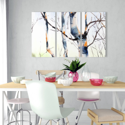 Canvas 24 x 36 - Three small birch trees