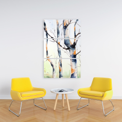 Canvas 24 x 36 - Three small birch trees