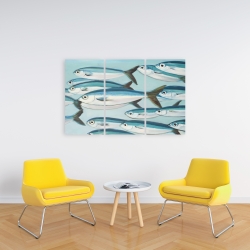 Canvas 24 x 36 - Small fish of caesio caerulaurea