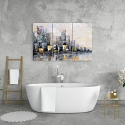 Canvas 24 x 36 - Abstract cityscape in the morning