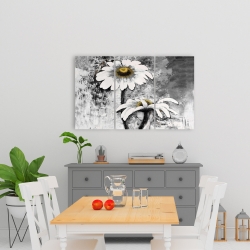 Toile 24 x 36 - Fleurs de marguerites abstraites