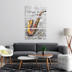 Toile 24 x 36 - Graffiti d'un saxophone