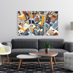 Canvas 24 x 36 - High top view of buildings in new york
