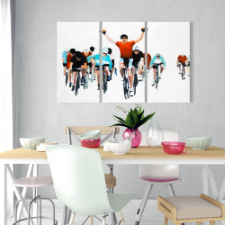 Toile 24 x 36 - Cyclistes à la fin d'une course
