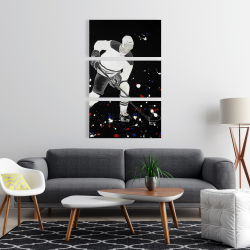 Toile 24 x 36 - Joueur de hockey prêt l'action