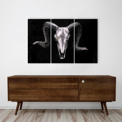 Canvas 24 x 36 - Ram skull grunge style