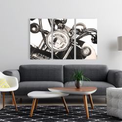Canvas 24 x 36 - Realistic sepia motorcycle 