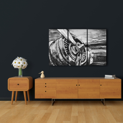 Canvas 24 x 36 - Vintage airplane propeller