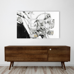 Toile 24 x 36 - Lumière d'une moto