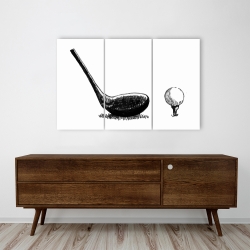 Toile 24 x 36 - Illustration d'un club de golf nb