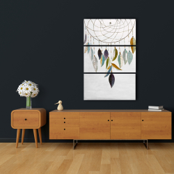 Toile 24 x 36 - Attrapeur de rêves avec plumes