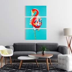 Canvas 24 x 36 - Colorful flamingo