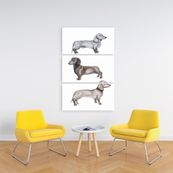 Toile 24 x 36 - Chiens teckel