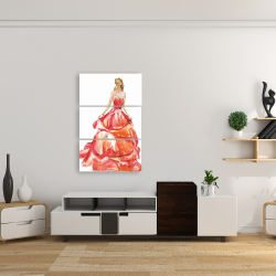 Canvas 24 x 36 - Beautiful red prom dress