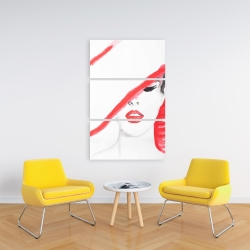 Toile 24 x 36 - Femme avec un chapeau d'été