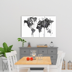 Canvas 24 x 36 - Watercolor world map