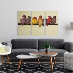 Toile 24 x 36 - Famille d'oiseaux