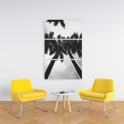 Canvas 24 x 36 - Monochrome palm trees
