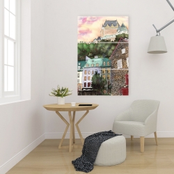 Toile 24 x 36 - Château frontenac dans le petit champlain