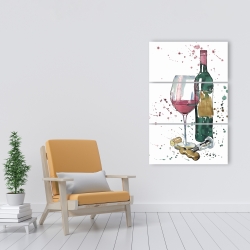 Toile 24 x 36 - Bouteille de vin rouge