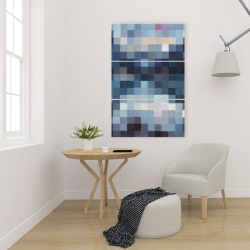 Toile 24 x 36 - Paysage montagneux pixelisé