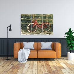 Toile 24 x 36 - Randonnée dans les bois en bicyclette