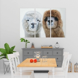 Canvas 24 x 36 - Two lamas