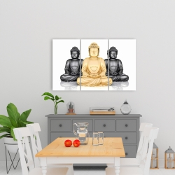 Toile 24 x 36 - Trio de bouddhas