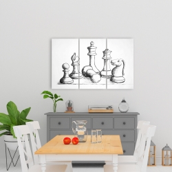 Canvas 24 x 36 - Chess game pieces