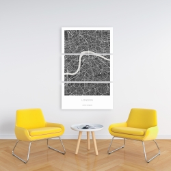 Canvas 24 x 36 - Graphic map of london