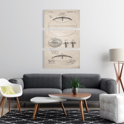 Toile 24 x 36 - Schéma beige d'un ballon de football