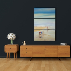 Canvas 24 x 36 - Children at the beach