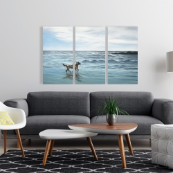 Canvas 24 x 36 - Dog on the beach