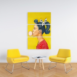 Toile 24 x 36 - Femme rétro avec queue de cheval