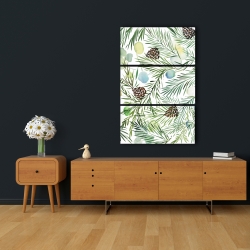 Toile 24 x 36 - Motif cocotte de pins