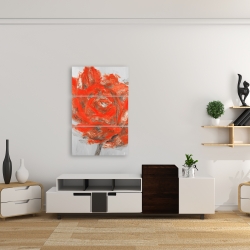Canvas 24 x 36 - Abstract red flower