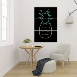Toile 24 x 36 - Ananas néon
