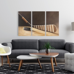 Toile 24 x 36 - Bâton et rondelle de hockey