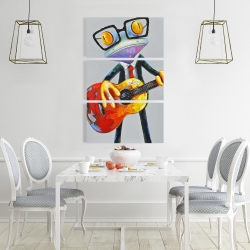 Toile 24 x 36 - Drôle de grenouille à la guitare