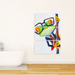 Canvas 24 x 36 - Funny frog with glasses