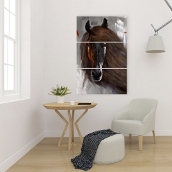 Toile 24 x 36 - Fier cheval brun