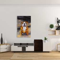 Toile 24 x 36 - Bouledogue souriant